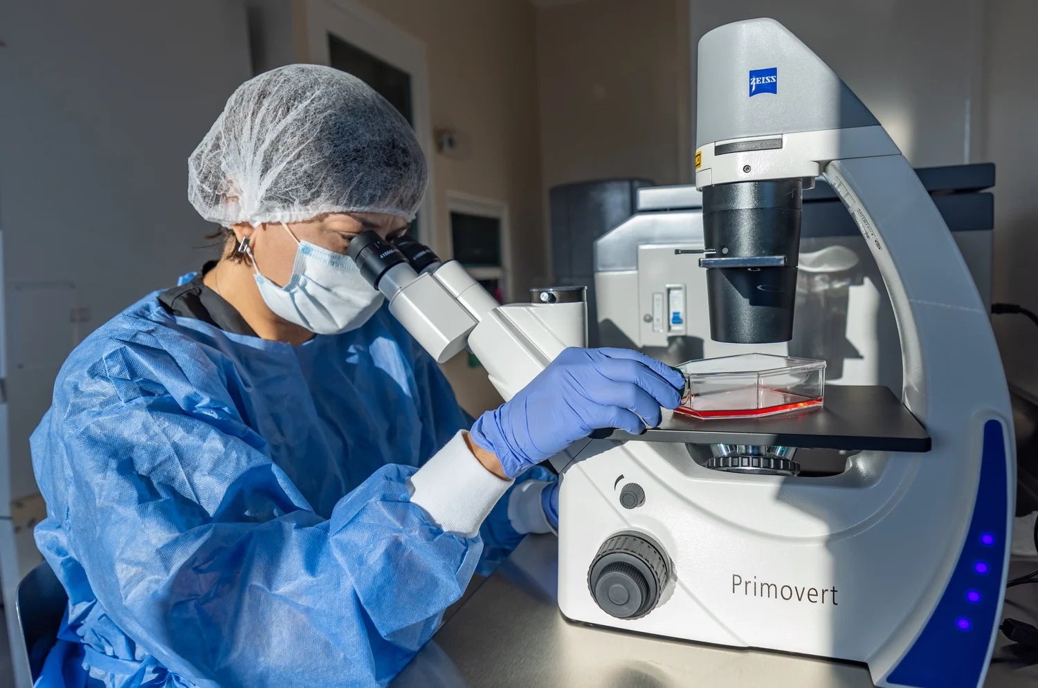 A Renue laboratory biologist at work