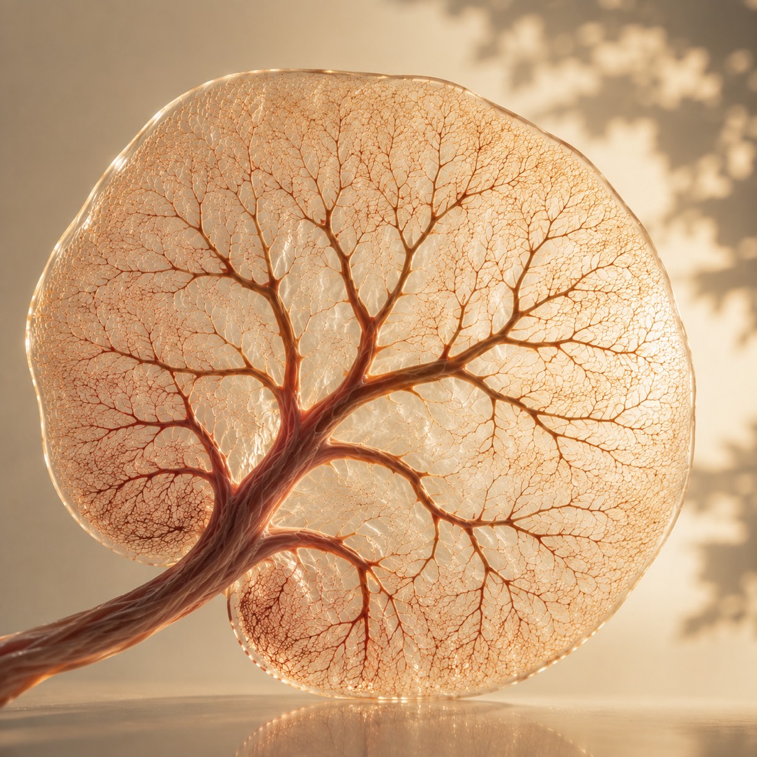The human placenta's vein structure, resembling the Tree of Life